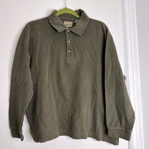 Men’s Natural Issue Outdoor Life 100% Cotton Olive Green Pullover Large. Thick.